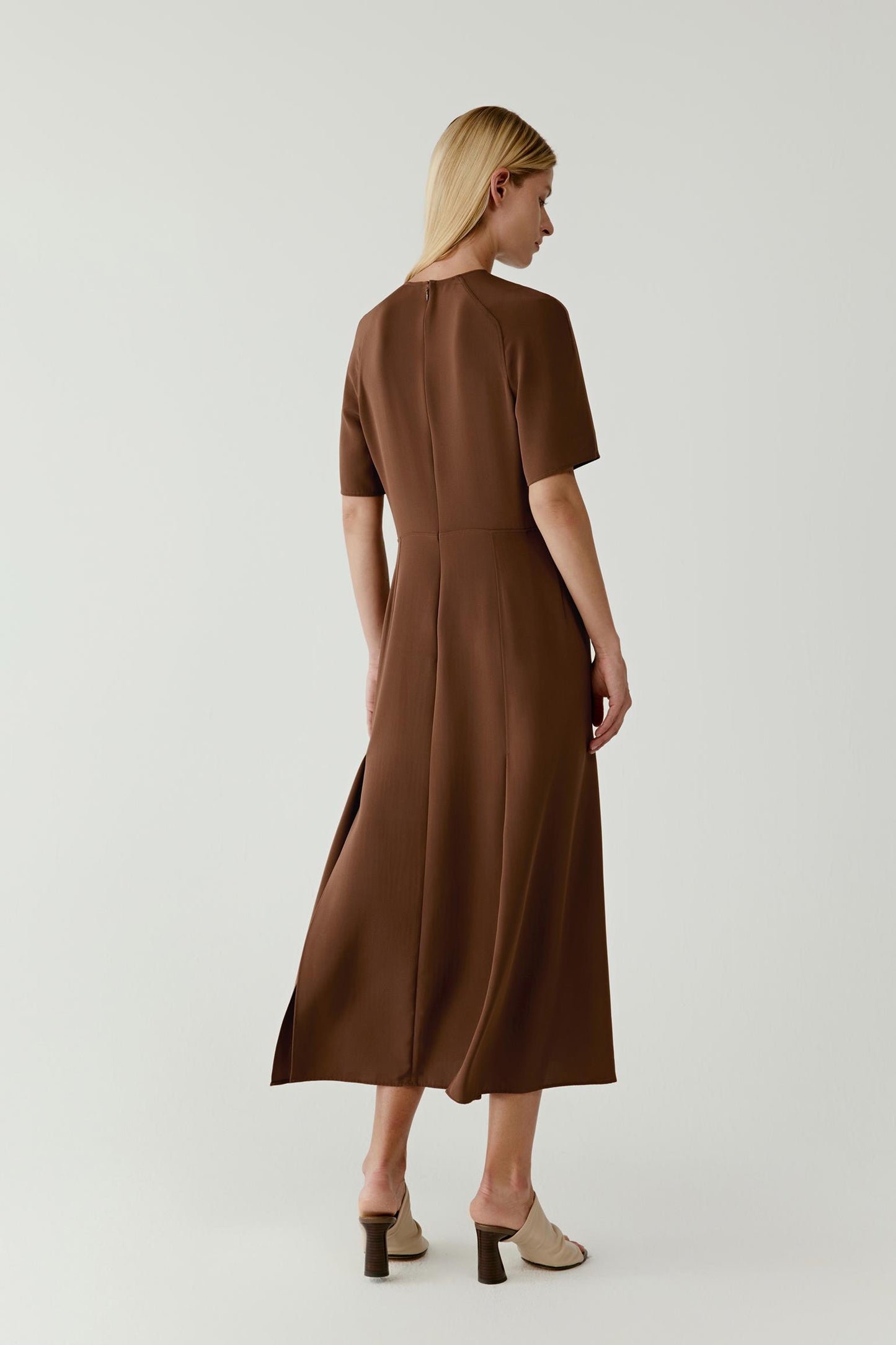 Robe longue en soie