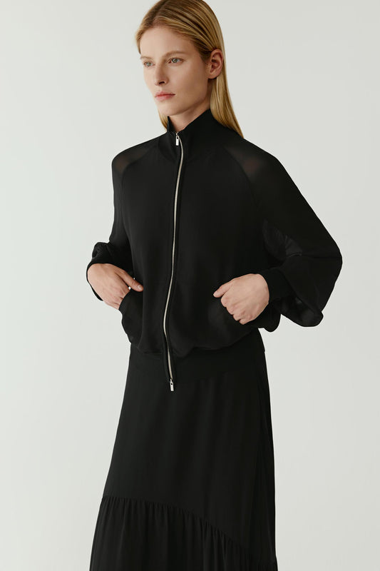 Silk Bomber Jacket