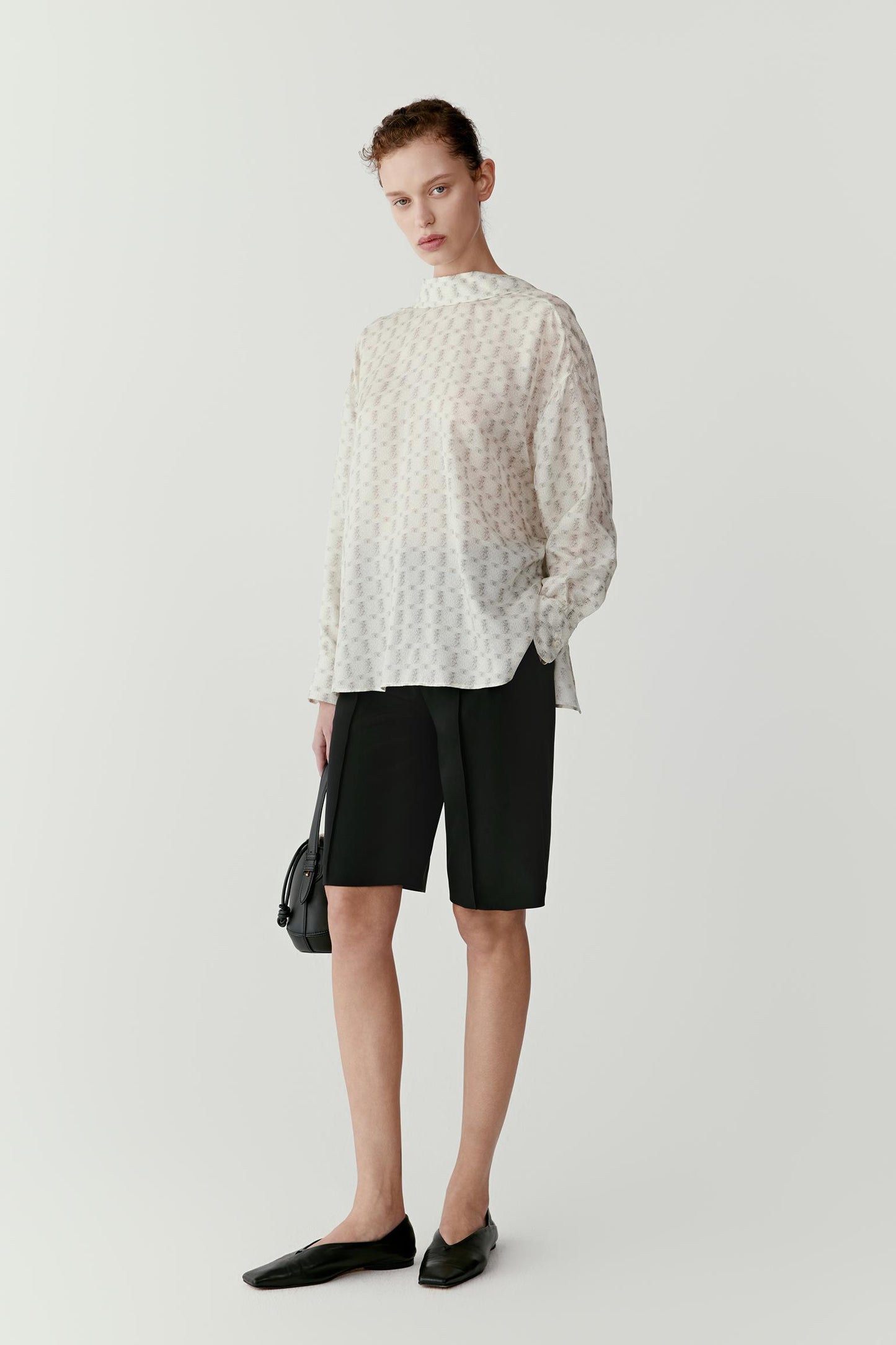 Blouse en soie imprimée
