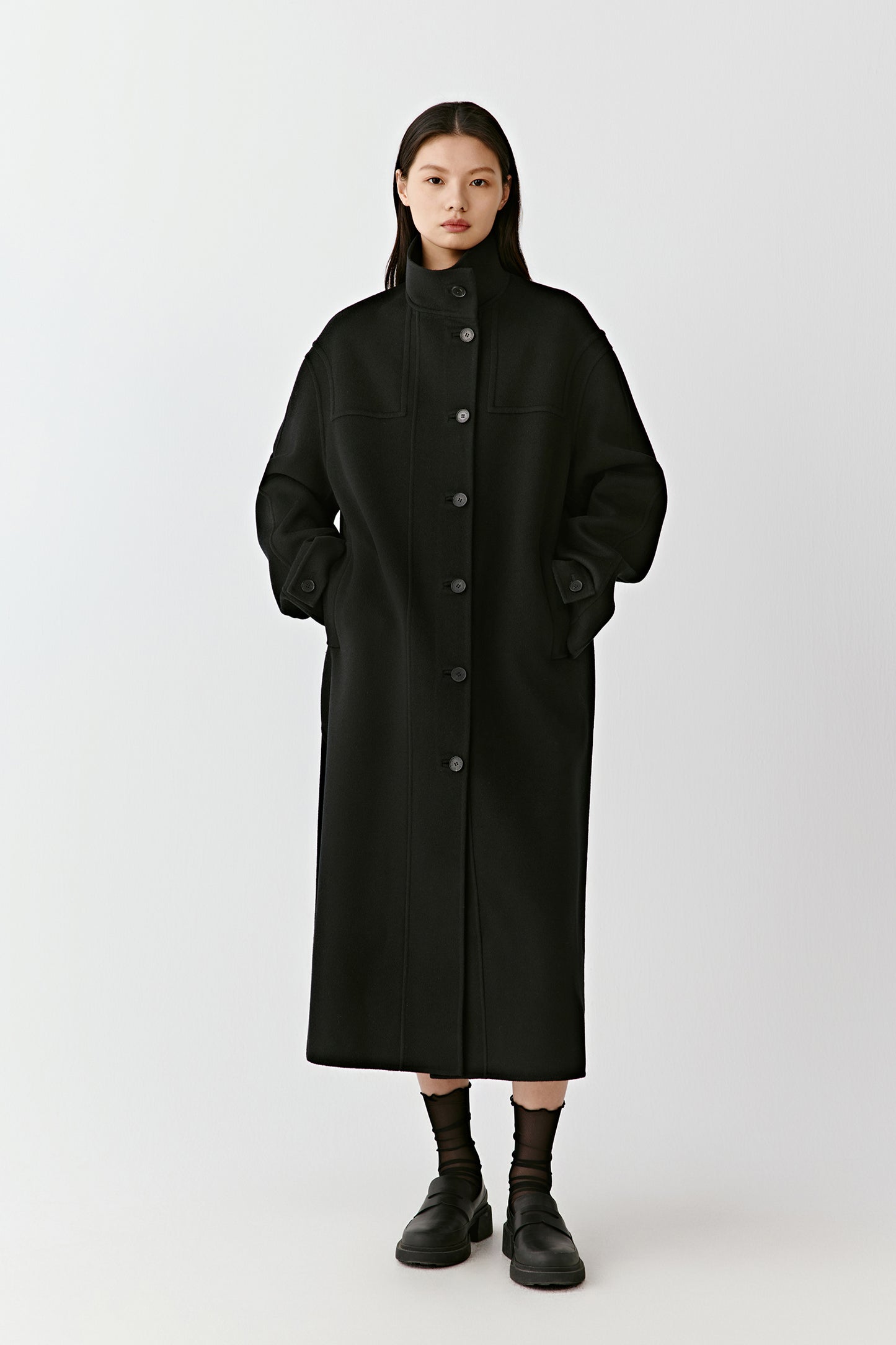 Long Wool-Silk Coat