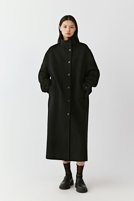 Long Wool-Silk Coat