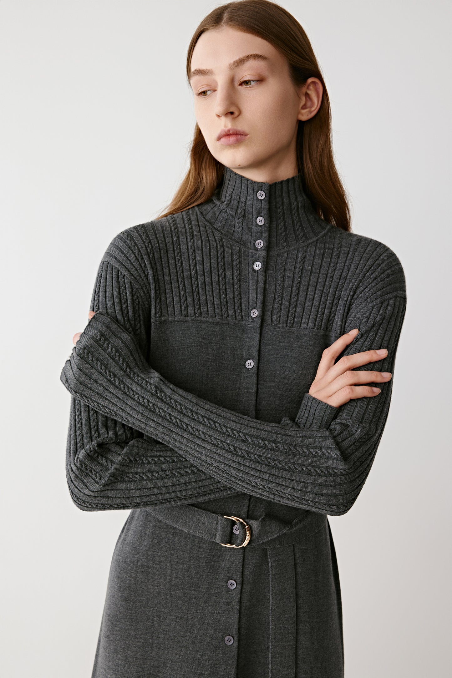 Midi Dress in Worsted Wool