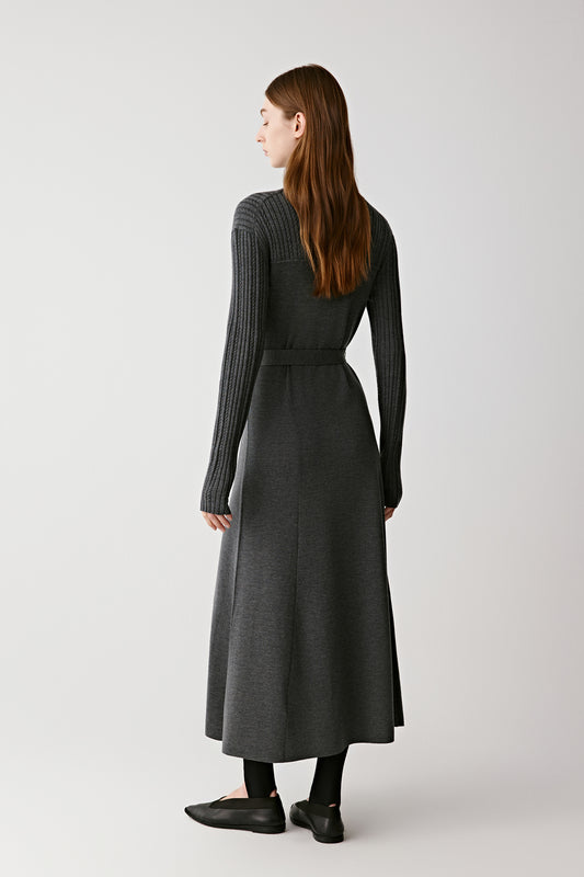 Midi Dress in Worsted Wool