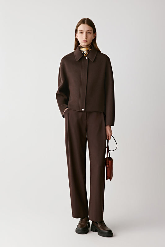 Manteau en laine double face