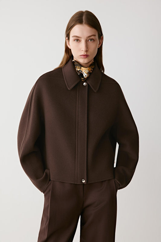 Manteau en laine double face