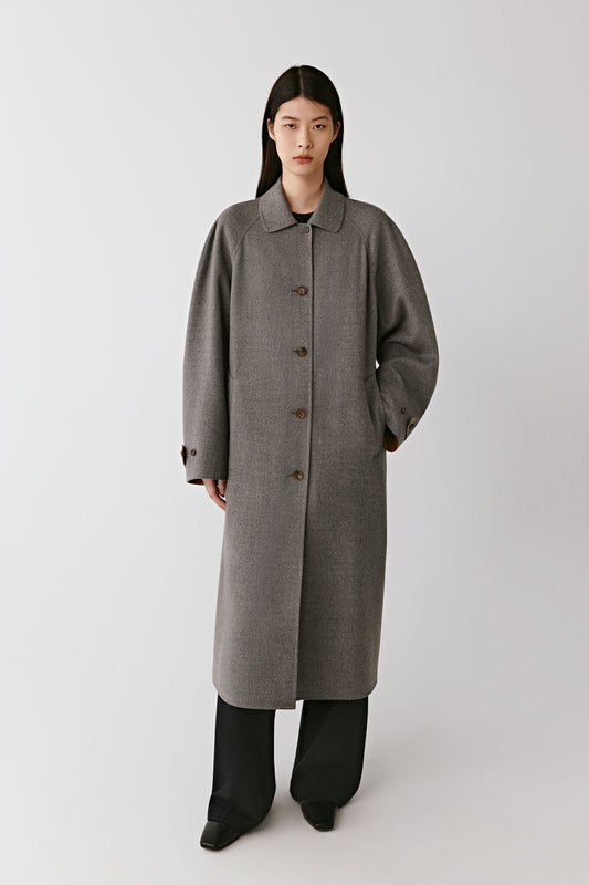 Long Coat in Double-Faced Wool