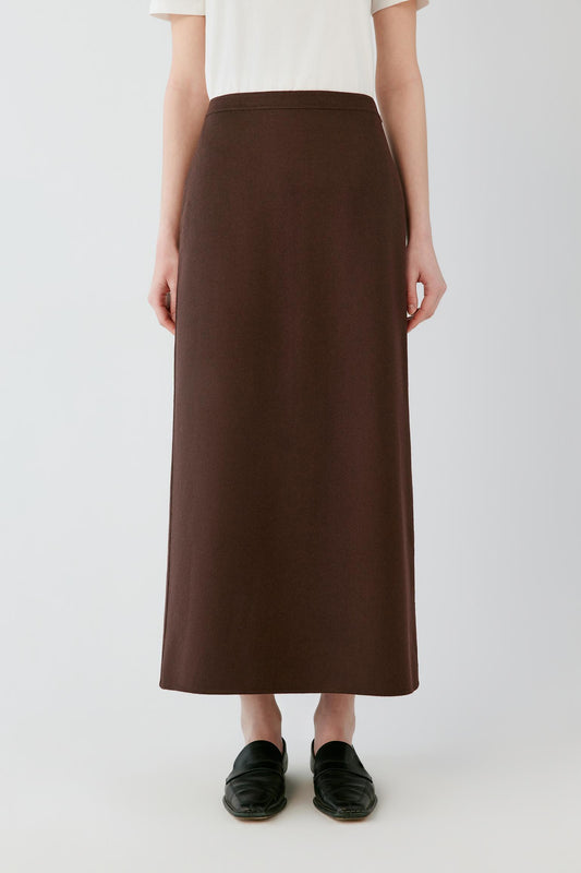 Midi Skirt in Double-Face Wool