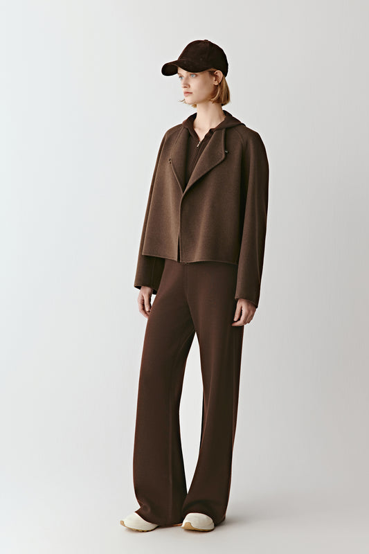 Double-Faced Coat in Undyed Yakwool