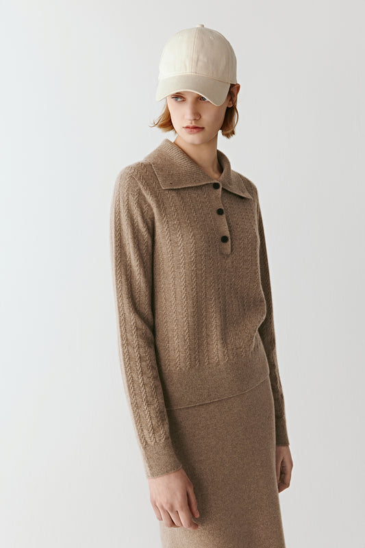 Pullover in Undyed Cashmere