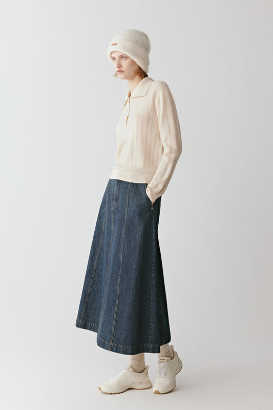 Pullover in Undyed Cashmere