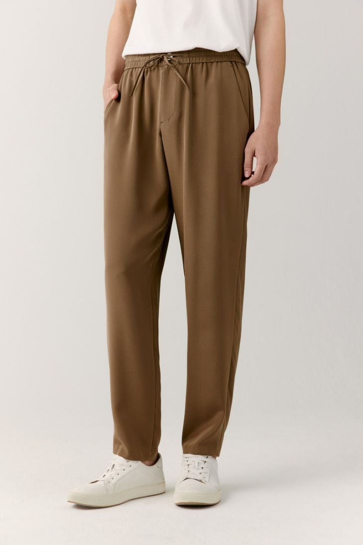 Silk tapered pants