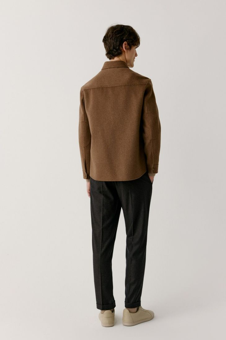 Double-faced wool and cashmere jacket