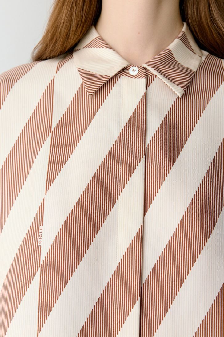 Striped silk shirt