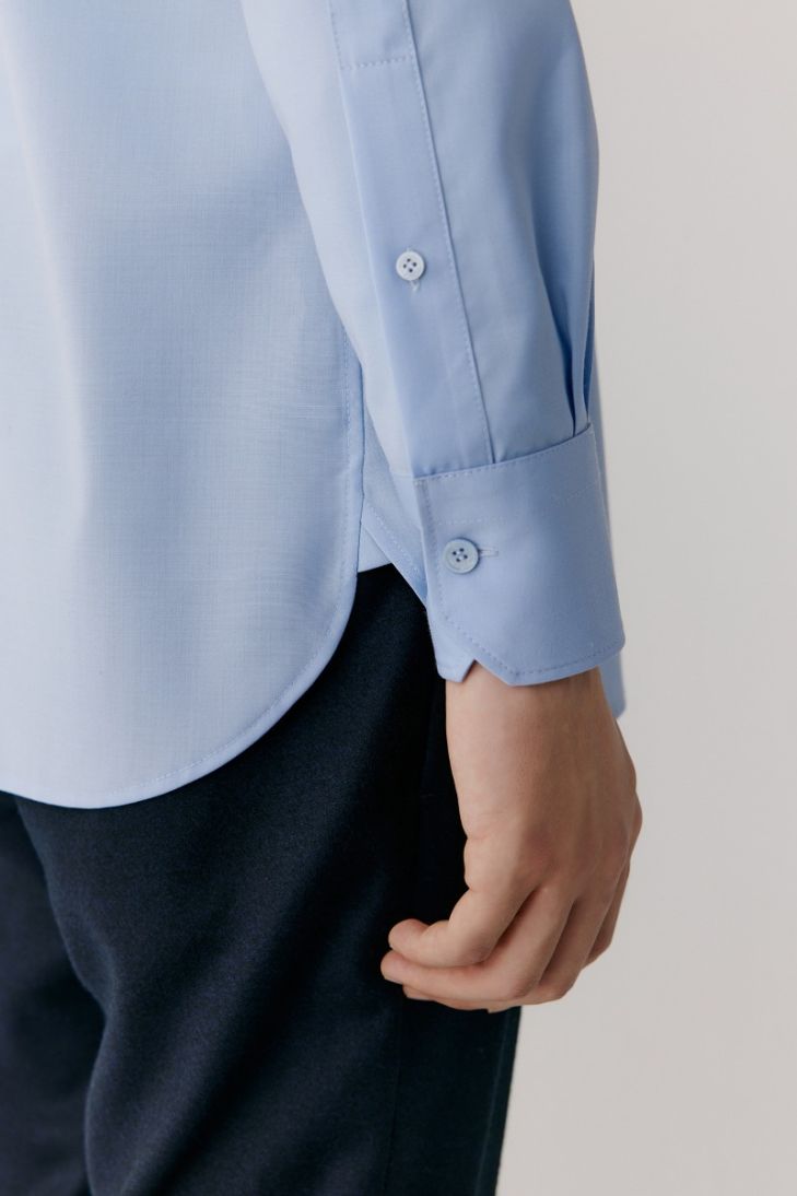 Long-sleeved merino wool shirt