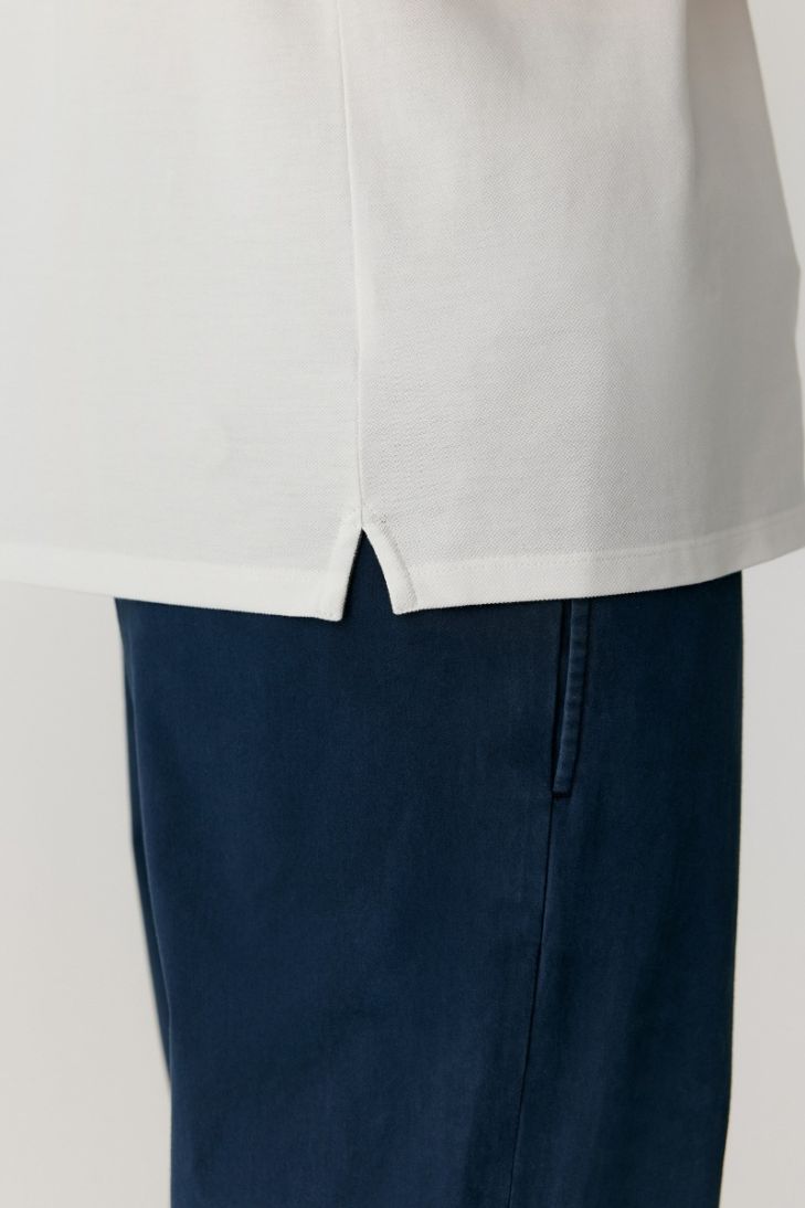 Cotton piqué short-sleeved polo