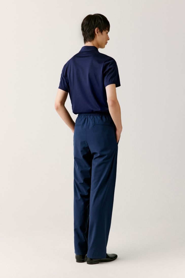 Straight-fit cotton and silk-blend polo shirt