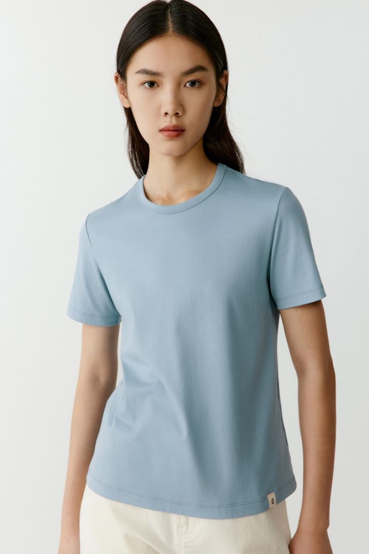 T-shirt en coton à col rond