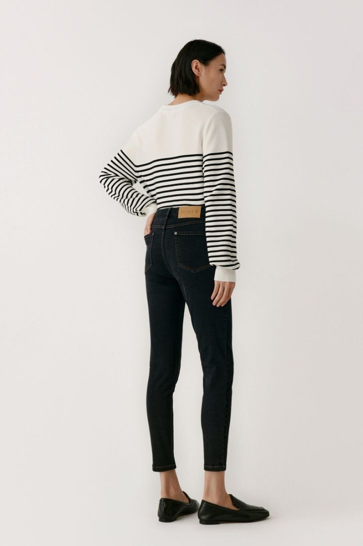 Striped long-sleeved sweater