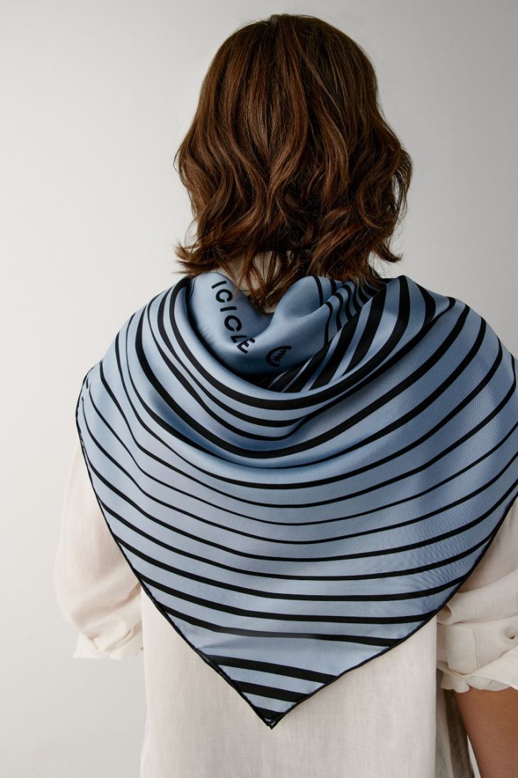 Water Drop print silk scarf