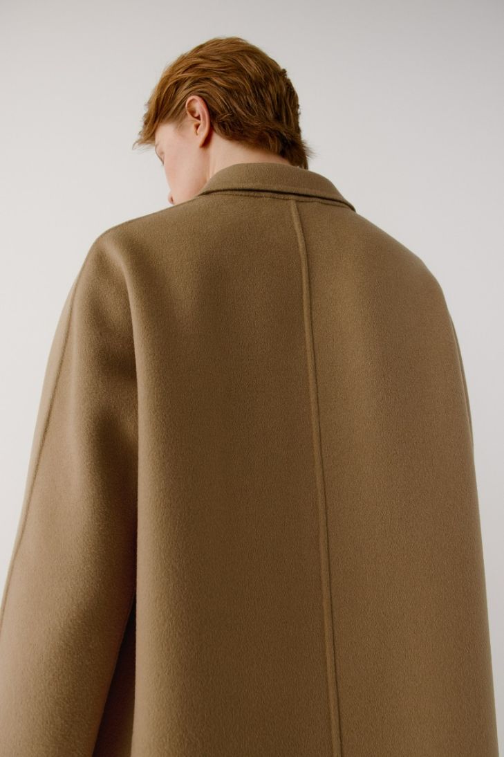 Belted merino wool coat