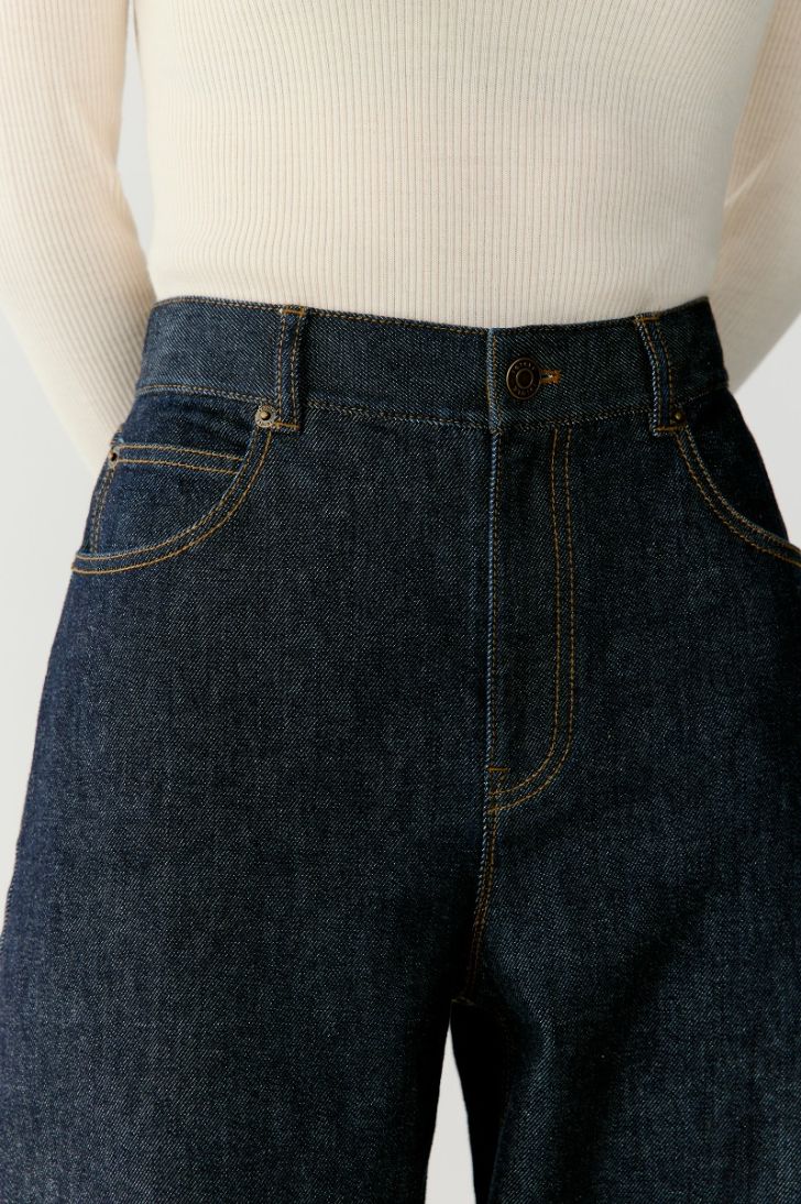 Jean ample en denim stretch