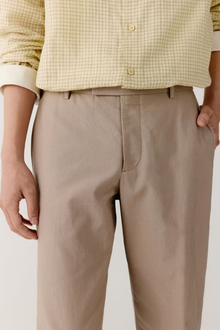 Pantalon ajusté en coton 