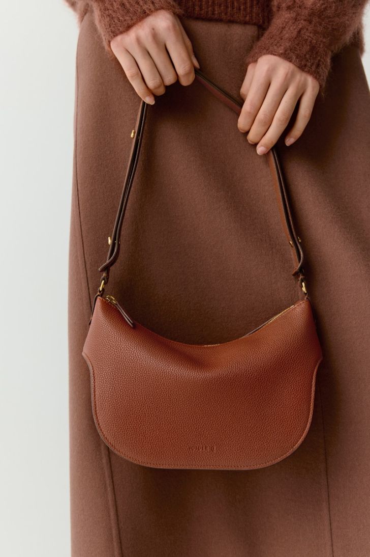 Harvest Shoulder Grained Leather Bag