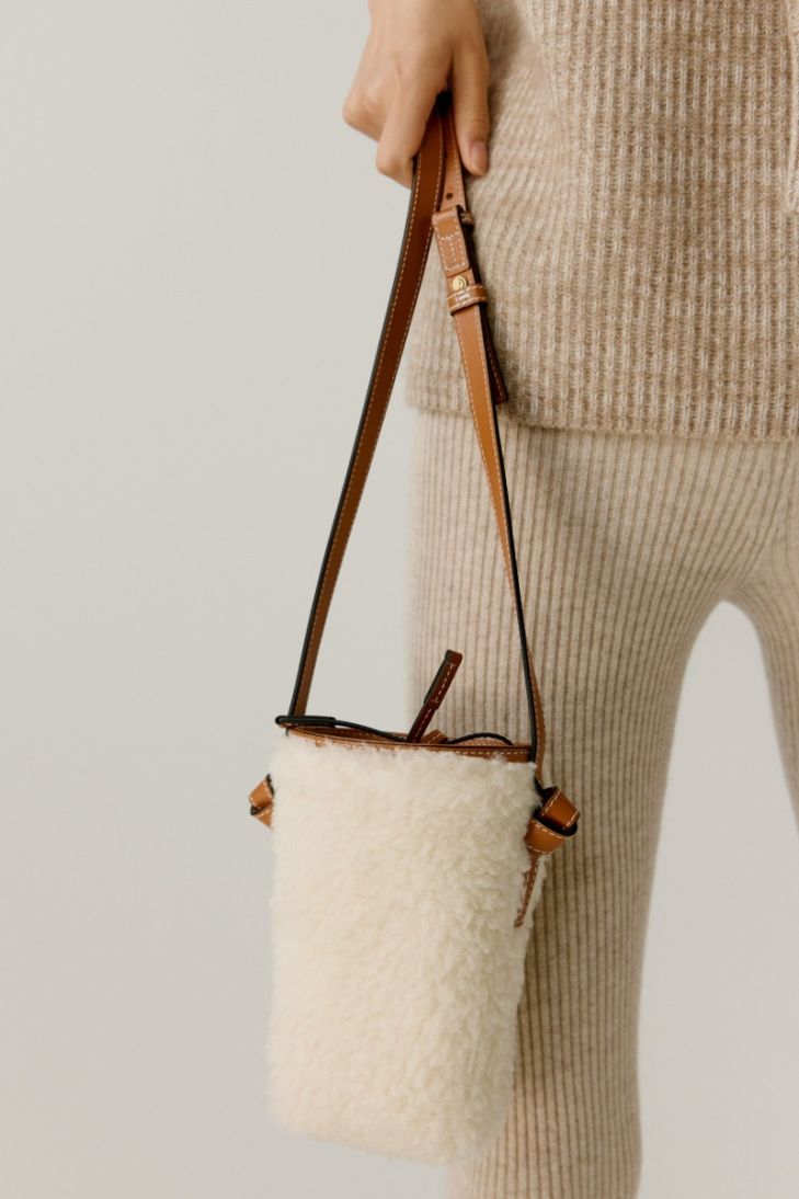 Knit Shearling Bag 