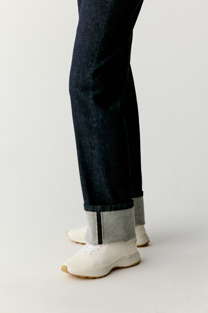 Straight leg stretch denim jeans