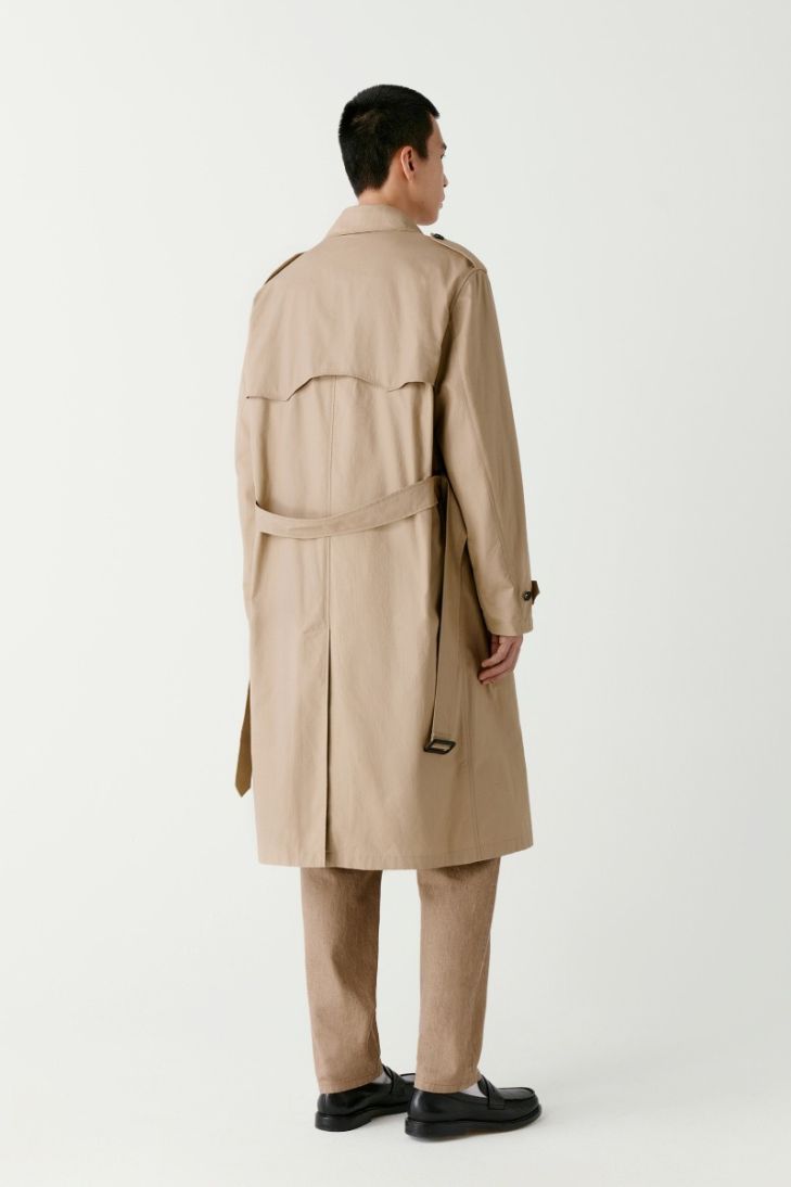 Trench-coat en coton avec gilet amovible