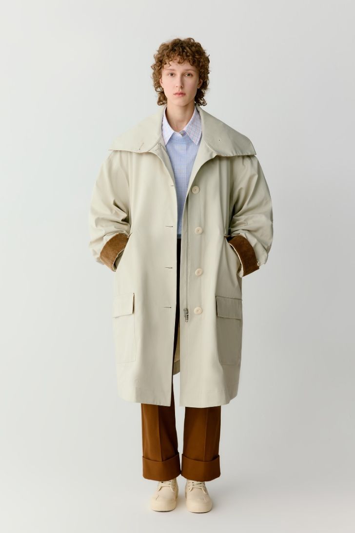 Parka en gabardine de coton ciré