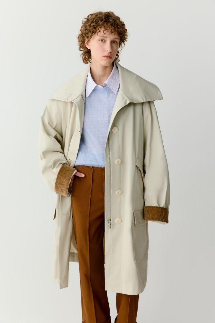 Parka en gabardine de coton ciré