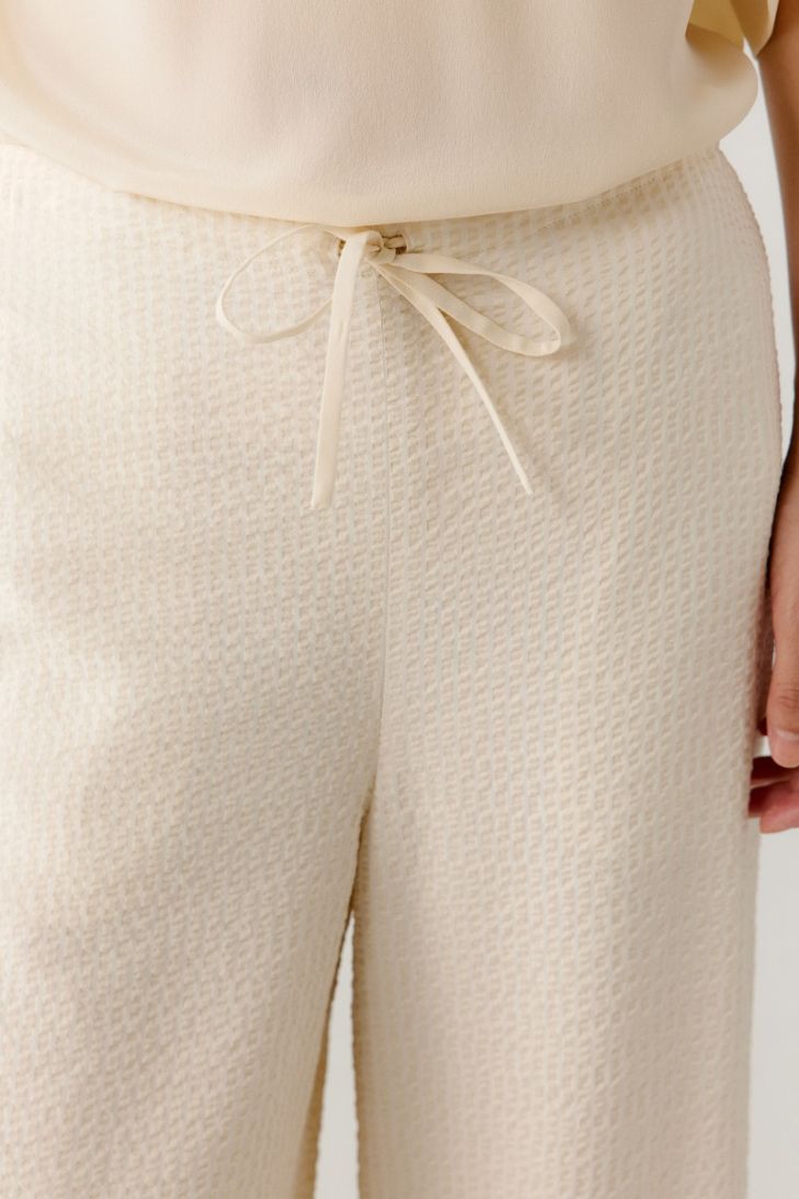 Pantalon en soie texturée