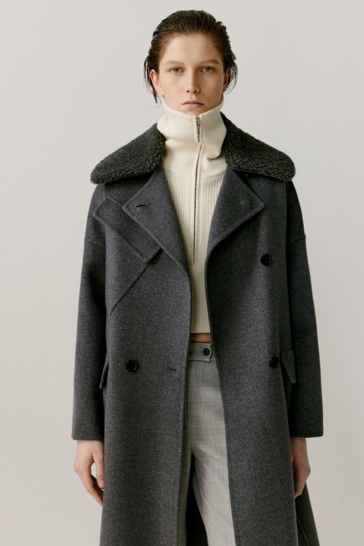 Wool and Silk Double Faced Coat