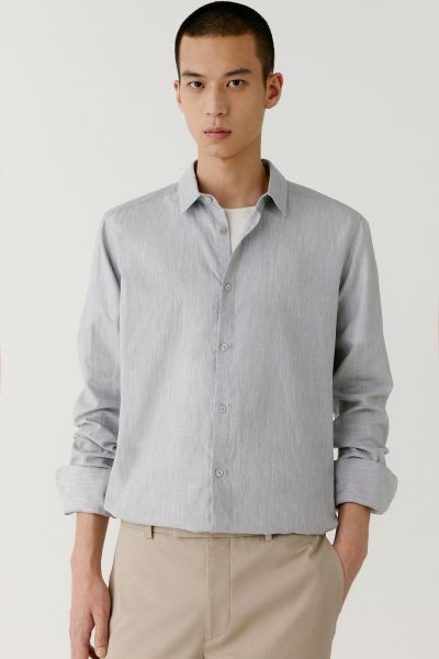 Straight-fit cotton shirt