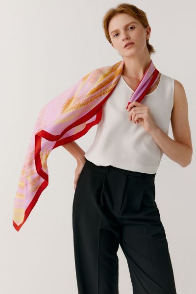 Vibrant Summer silk scarf