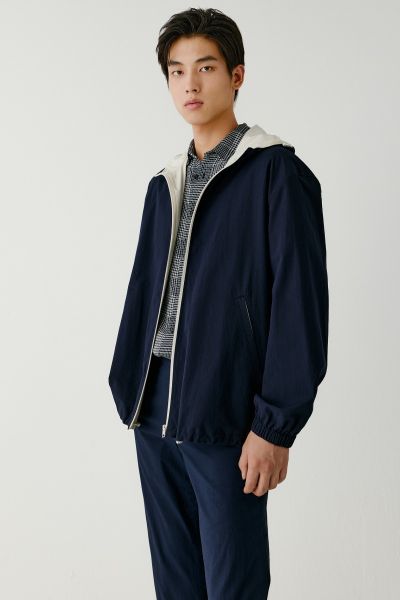 Hooded cotton jacket