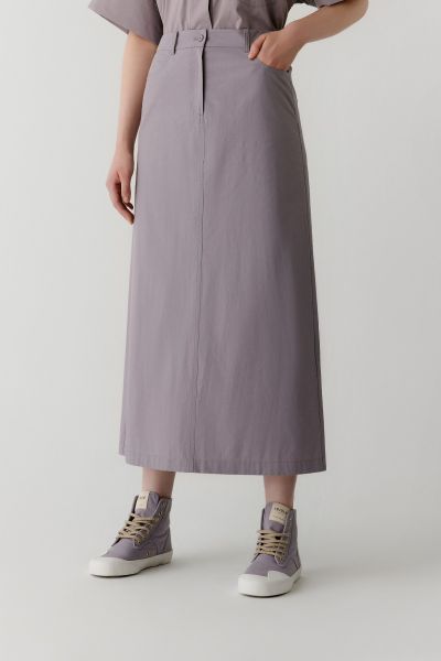 Cotton twill long skirt