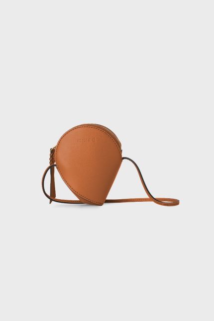 Seed mini leather brown shoulder bag 