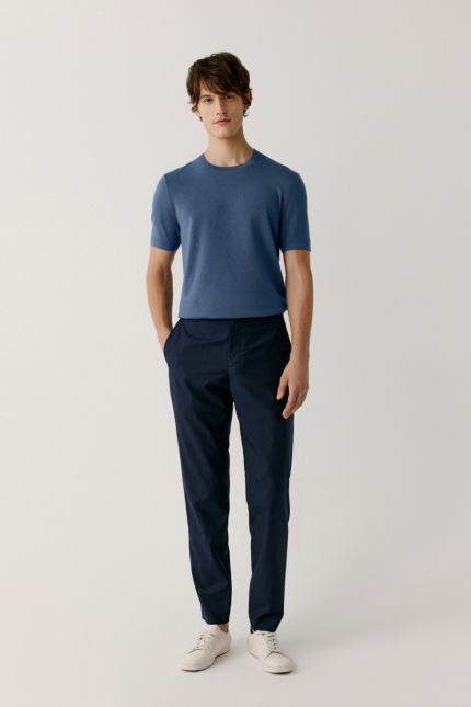 Carrot wool and silk trousers