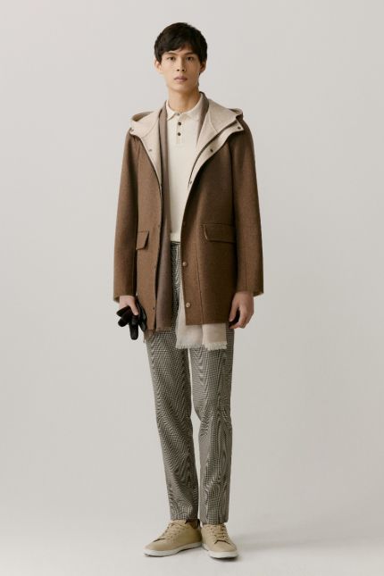Double Faced Wool and Cashmere Parka