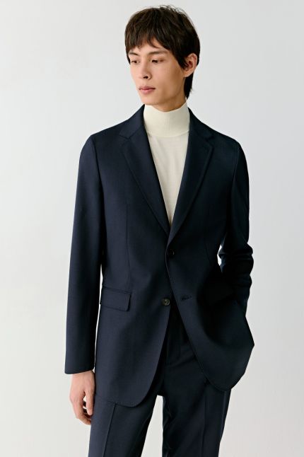 Single-breasted wool jacket