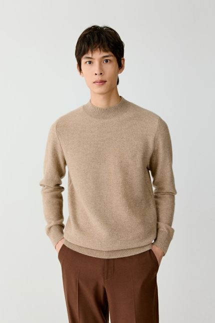 High neck cashmere jumper