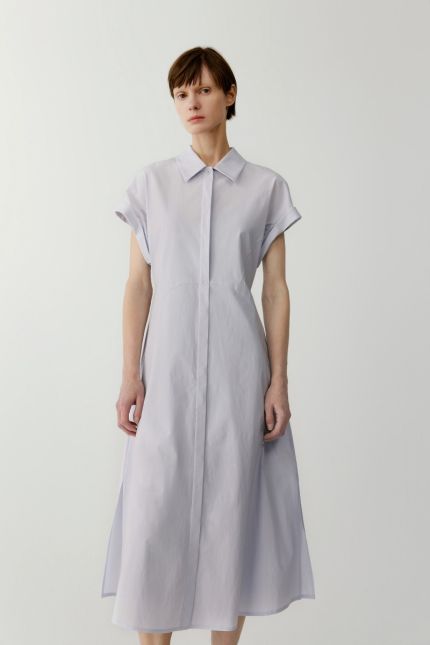 Cotton and silk shirt dress