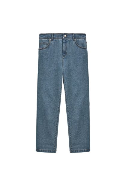 Blue Cotton Stretch Jeans 