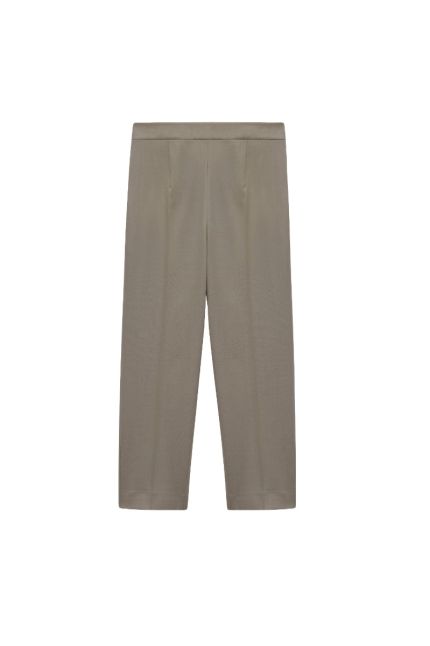 Taupe Wool Stretch Pants 