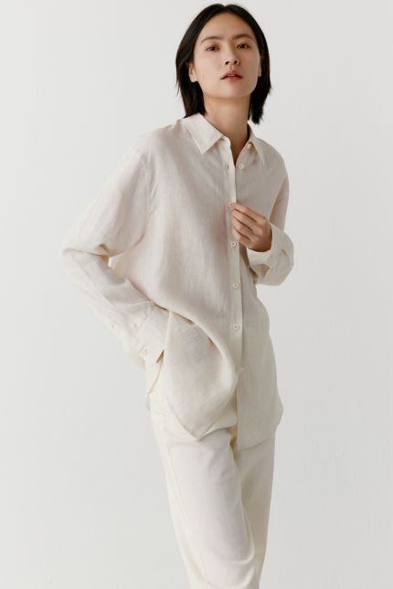 Loose-fit flax shirt