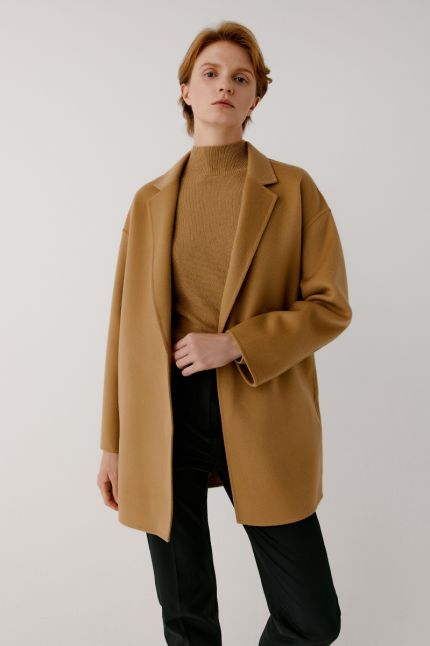 Merino wool short coat