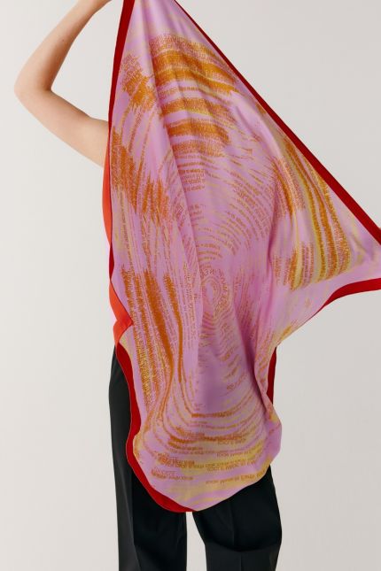 Vibrant Summer printed silk scarf
