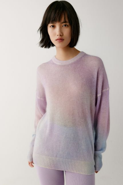 Dip dye mohair blend sweater